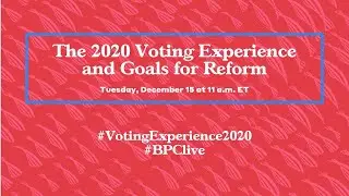 The 2020 Voting Experience and Goals for Reform