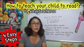 Reading (How to teach your child to read in 1 month?) | Teacher Jo