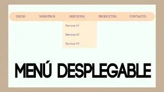 Como hacer un MENÚ DESPLEGABLE en HTML Y CSS paso a paso