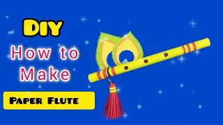 DIY Paper Flute | How to Make Flute with Paper | Krishna Janmashtami Craft @salonicreativeart08 