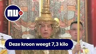 Thaise koning draagt kroon van 7 kilo bij kroning