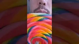 ASMR Largest Lollipop eating & mouth sounds mukbang #youtubeshorts  #shorts