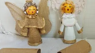 ANJINHOS DE NATAL COM ROLINHOS DE PAPEL HIGIÊNICO