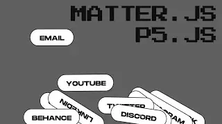 Javascript Physics Animation | Matter JS | P5 JS | HTML CSS Text Animation
