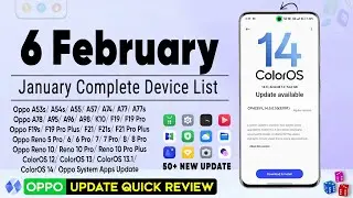 Oppo February 2024 New Update | ColorOS 14 New Update | Oppo Update List | Android 14 Device List🔥🔥