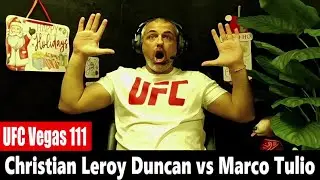 UFC Vegas 111: Кристиан Лерой Дункан нокаутирует Марко Тулио. РЕАКЦИЯ В ПРЯМОМ ЭФИРЕ