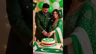Pakistani Army Man Celebrates 14 August with Wife | Independence Day Cake Cutting