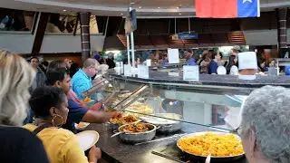 Cruise Ship Embarkation Buffet Madness (Enchantment of the Seas Windjammer Lunch Part 1 of 2)