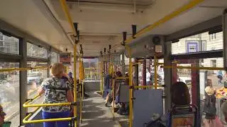Poland, Wrocław, tram 2 ride from Arkady Capitol to Krzyki