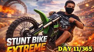 365 DAY CHALLENGE DAY 11 Stunt Bike Extreme Level Complete | Crazy Bike Stunts Game