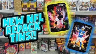 NFL REPACK TINS WORTH $25? Sports Card Hunting!
