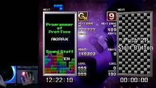 Tetris The Grand Master - 20G GM on Beatmania IIDX Controller / 12:22:10