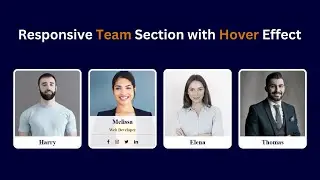 Team Card Section with CSS Hover Effect using HTML and CSS | Free Source Code