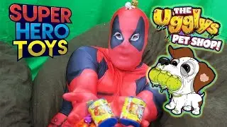 UGGLY'S PET SHOP STORE TOYS Surprise Box Kids Ugliest Pets Family Fun w/ Deadpool  - Super Hero Toys