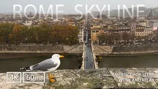 Rome Skyline Relaxing Ambience - Castel Sant'Angelo | 4K | 60 FPS | November 2025