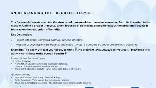 PgMP - Program Lifecycle Management video 1