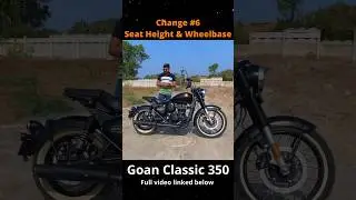 Short Rider Friendly? Goan Classic 750 mm Seat Height & Wheelbase Increased by 10 mm #goanclassic350