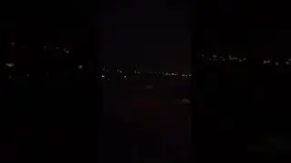 lighting City of Sindh Karachi night view from Airplane