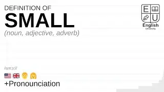 SMALL meaning, definition & pronunciation | What is SMALL? | How to say SMALL