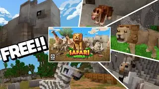 FREE MINECRAFT BEDROCK SAFARI MAP (Elephants, Lions, Zebras, and More!)