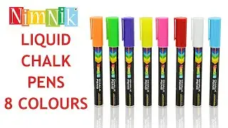 Liquid Chalk Marker Pens for Artists - 8 Neon Liquid Chalk Pens for Blackboards Glass Windows