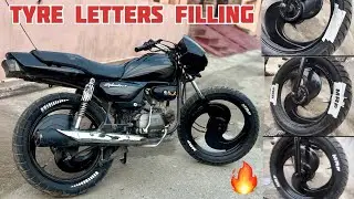 Splendor Modified🔥 || Tyre Letters Filling With White Paint ✅@rickypb07