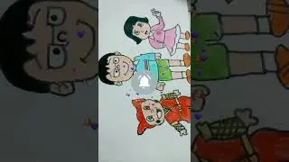 Ninja hatthori family drawing #short #shortfeed @drawing &crafts