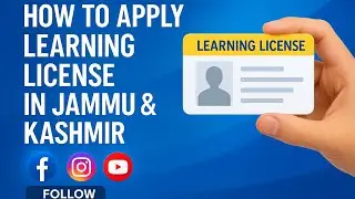 How To Apply  Learner License In Jammu And Kashmir 2025