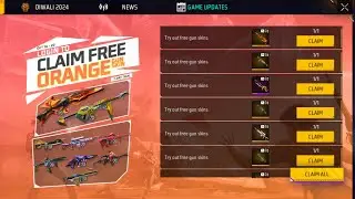 PERMANENT TRICK 🔥😍- CLAIM FREE ORANGE GUNSKIN POKER MP40 | NEW FREE LEGENDARY GUNSKIN