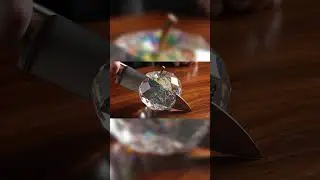 ASMR 🍎🌈 &ldquo;Cutting the Rainbow Diamond Apple &ndash; Impossible Crystal Fruit ASMR&rdquo;