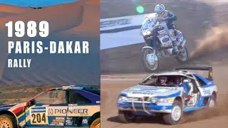 Paris Dakar Rally 1989 Prologue | Ari Vatanen rolls the Peugeot 405 T16