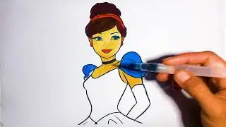 🎨✨ I Colored the Best of Cinderella - Beautiful & Magical Transformation! 🎶