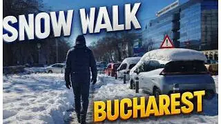 Exploring BUCHAREST City Snow Walk | Herastrau | Nicolae Caramfil Zapada in București ROMANIA 2026