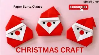 Origami Santa Claus | Christmas Paper Decorations | Christmas Crafts for Kids | How To Make Santa?