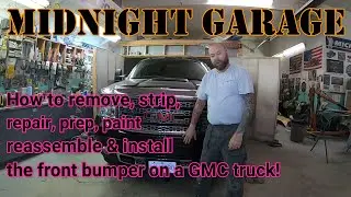 GMC truck front bumper removal and paint