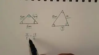 Finding missing side lengths in similar triangles 2