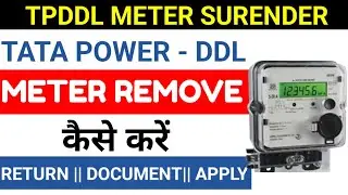 Tpddl Meter removal process kaise kare || Meter surrender tata Power @Sonu_Pamar