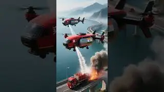 LPG Cylinder Truck Fire Extinguished in Heart-Pounding Footage#youtubeshorts#firefightingdrone...