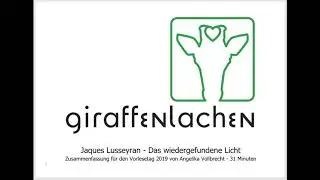 Jacques Lusseyran - Das wiedergefundene Licht - Vorlesetag 2019