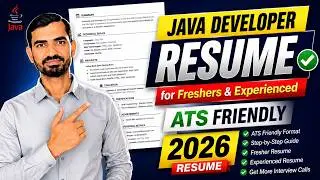🔥 Java Developer Resume for Freshers & Experienced 2026 | ATS Friendly Resume