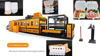 PS foam food lunch box making machine, ps takeaway food container machine, ps foam machine