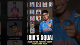 🇮🇳 Team India Announced!Here&rsquo;s #INDvWI #TeamIndia #Cricket#ShubmanGill #Jadeja #Bumrah #CricketIndia