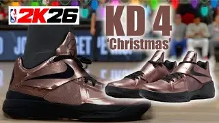 NBA 2K26 Shoe Creator &mdash; Как сделать кроссовки Кевина Дюранта KD 4 &laquo;Рождественские&raquo;