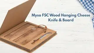 Mysa FSC Wood Hanging Cheese Knife & Board