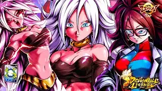 TRIPLE ANDROID 21 TEAM UNSTOPPABLE!? GOOD21 INFINITY GREEN & BLUE = RAGE QUIT! | Dragon BALL Legends