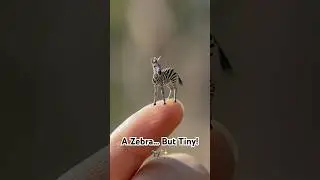 Miniature Zebra Standing on a Finger 🦓✨ | Ultra Realistic Animation #shorts #short