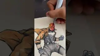 drawing RED HOOD!🔥✍️ #comicart #inksketch #drawing #copic #shorts