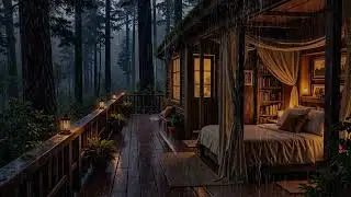 8 Hours Peaceful Midnight Rain 🌲 Natural Forest Sleep Therapy (4K &ndash; No Ads)