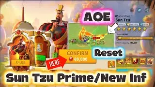 NEW INF SUN TZU PRIME Qu&aacute; Đ&atilde; Rồi . 69K Gems để RESET 690 Tượng Cam. AE Bộ Binh Đ&acirc;u RỒi