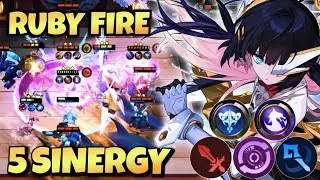 RUBY FIRE ASTRO WYMSLAYER | THICK & DAMAGE!! 5 ACTIVE SYNERGIES | META - Mobile Legends Magic Chess
